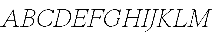 Spyre ThinItalic Font UPPERCASE