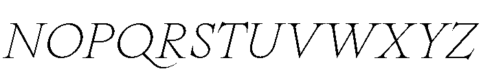 Spyre ThinItalic Font UPPERCASE