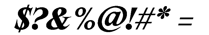 SpyreEpoch BoldItalic Font OTHER CHARS