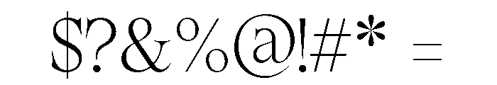 SpyreEpoch Light Font OTHER CHARS