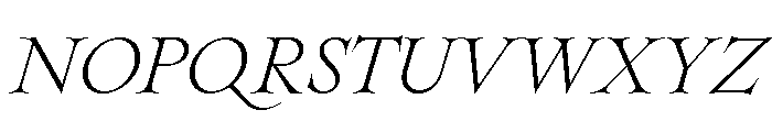 SpyreEpoch LightItalic Font UPPERCASE
