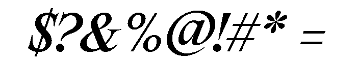 SpyreEpoch MediumItalic Font OTHER CHARS