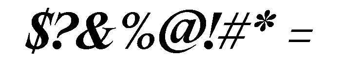 SpyreEpoch SemiboldItalic Font OTHER CHARS