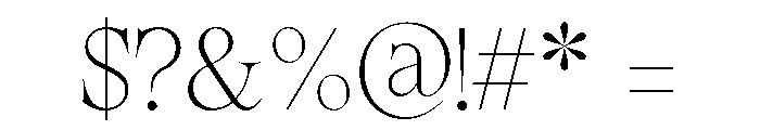 SpyreEpoch Thin Font OTHER CHARS