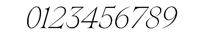 SpyreEpoch ThinItalic Font OTHER CHARS