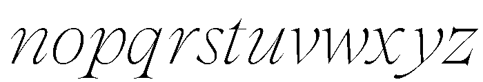 SpyreEpoch ThinItalic Font LOWERCASE