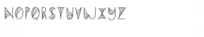 spider webs font Font LOWERCASE