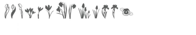 spring flowers dingbat font Font UPPERCASE