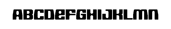 Spaceage Heavy Gamma Font LOWERCASE