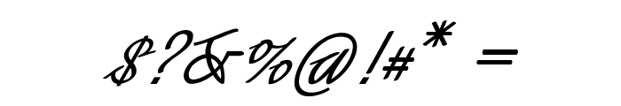 Spencil-BoldItalic Font OTHER CHARS
