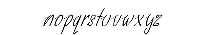 Spencil-CondensedItalic Font LOWERCASE