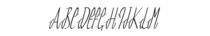 Spencil-ExtracondensedItalic Font UPPERCASE