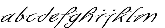 Spencil-ExtraexpandedItalic Font LOWERCASE
