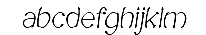 Sputz-CondensedItalic Font LOWERCASE