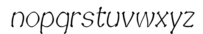 Sputz-CondensedItalic Font LOWERCASE