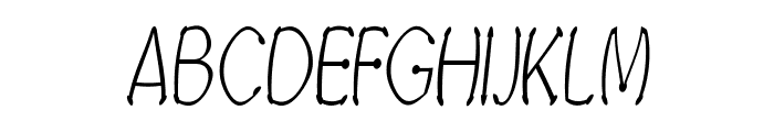 Sputz-ExtracondensedItalic Font UPPERCASE