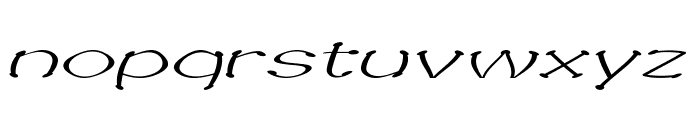 Sputz-ExtraexpandedItalic Font LOWERCASE