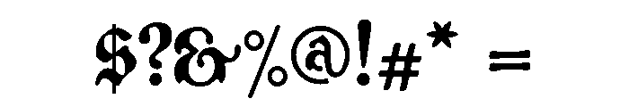 Spooky Regular Font OTHER CHARS