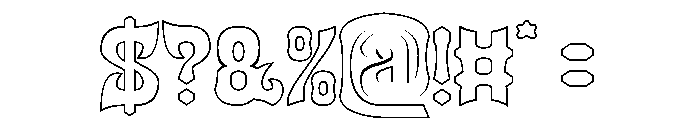 SQUADRON-Hollow Font OTHER CHARS