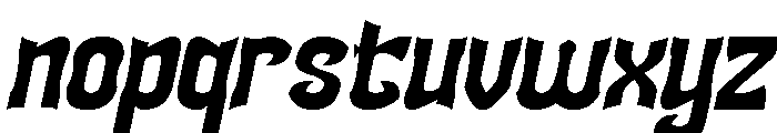 SQUADRON Italic Font LOWERCASE