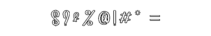 Square Outline Font OTHER CHARS