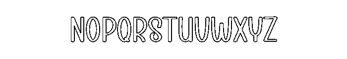 Square Outline Font LOWERCASE