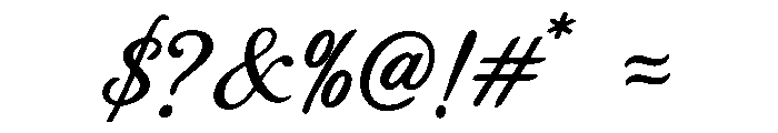 Square Town Italic Font OTHER CHARS