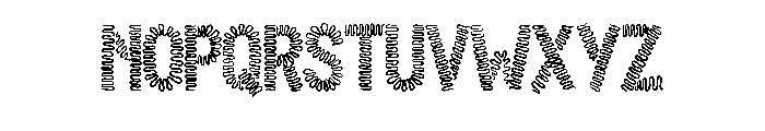 Squiggle Loops By Squee Regular Font UPPERCASE