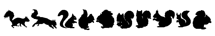 Squirrel Silhouettes Font OTHER CHARS