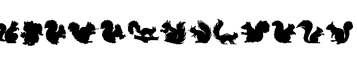 Squirrel Silhouettes Font LOWERCASE