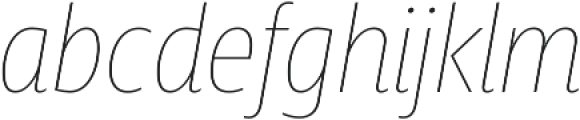Squalo Thin Italic otf (100) Font LOWERCASE