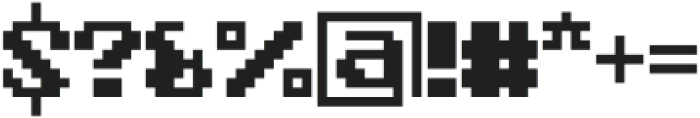 Square Byte Regular otf (400) Font OTHER CHARS
