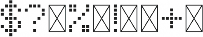 Square Dot-Matrix Regular otf (400) Font OTHER CHARS