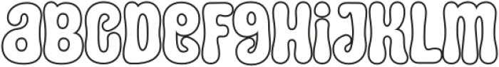 Squid Outline Light Regular otf (300) Font LOWERCASE