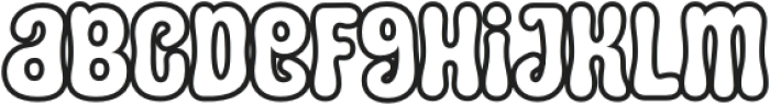 Squid Outline Regular otf (400) Font LOWERCASE