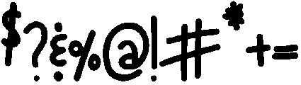 Squiggle Bold otf (700) Font OTHER CHARS