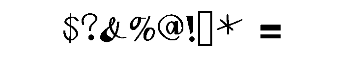 Square Curves Medium Font OTHER CHARS