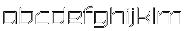 Squaredee-Outline Font LOWERCASE