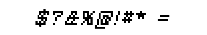 Squarewave-Italic Font OTHER CHARS