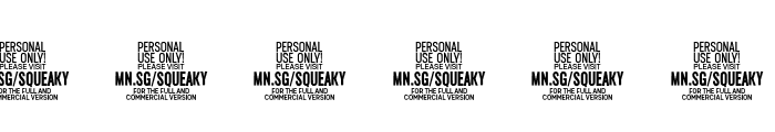Squeaky PERSONAL USE Regular Font OTHER CHARS
