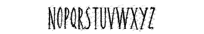 Squiggley Brown Font LOWERCASE