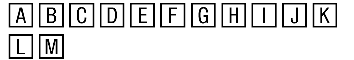 Square Frame Pi Positive Font UPPERCASE