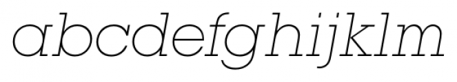 Square Serif Light Italic Font LOWERCASE