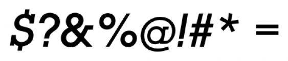 Square Serif Medium Italic Font OTHER CHARS