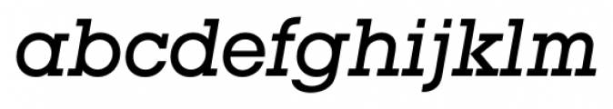 Square Serif Medium Italic Font LOWERCASE