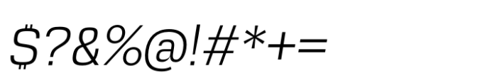 Squadra Extra Light Italic Font OTHER CHARS