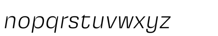 Squadra Extra Light Italic Font LOWERCASE