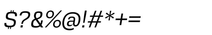 Squadra Light Italic Font OTHER CHARS