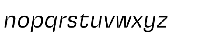 Squadra Light Italic Font LOWERCASE