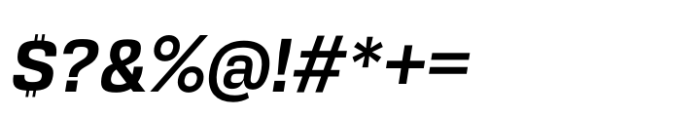 Squadra Semi Bold Italic Font OTHER CHARS